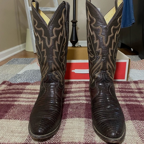 Vintage Justin Iguana leather Cowboy boots - Picture 5 of 16